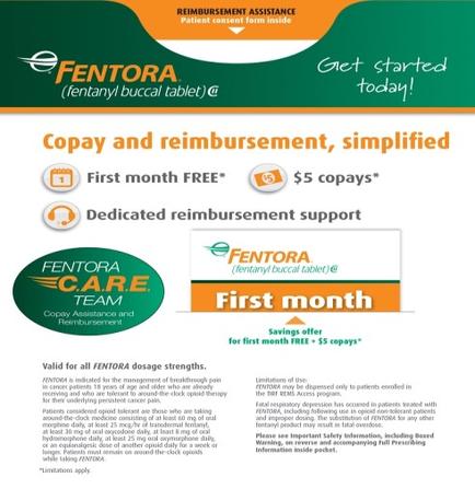 An advertisement for mentor a company that provides copy and reimbursement services. The advertisement is divided into two sections. The top section has a green background with the company's logo and the text "Get started today!" at the top. Below the logo there is a text that reads "Copy and reimbursement simplified" and "First month free" with a price tag of $5 copay's. The bottom section of the advertisement has a white background with orange and green text. The text is in a bold font and is centered on the page. There are also two logos on the left side of the page one for the company and the other for the first month. The first logo is a green circle with the word "FENTORACARE" written in white and the second logo is an orange circle with a white arrow pointing to the right. There is also a text below the logo that says "Dedicated reimbursement support" in black text. On the right side there are two smaller logos - "mentor Care Team" and "#First month" - with the same text. Below these logos it says "Valid for all mentored dosage strengths." At the bottom of the image there has a note that states that the company offers savings offer for first month free and $5 copies.