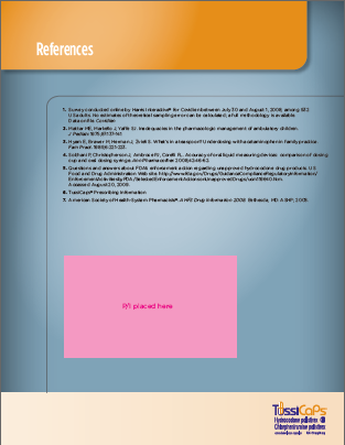 A screenshot of a document titled "References". The document is divided into two sections. The top section is orange and has the title "References" written in bold black font. Below the title there is a list of references in black text. The references are written in a neat and organized manner.<br /><br />The bottom section of the document has a pink square with the text "By placed here" written on it. The text is written in black font and is centered on the page. The background of the page is a light blue color. The document appears to be a reference page for a research paper or document.