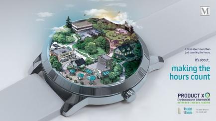 An advertisement for a product called "Product X". The background of the image is a circular design with a white background. In the center there is an aerial view of a small town or village with multiple buildings trees and roads. The town is surrounded by greenery and there are several roads winding through the town. The buildings are of different sizes and shapes with some having a modern design and others having a more traditional look. There are also several trees and bushes scattered throughout the town as well as a few buildings and structures. The overall color scheme of the illustration is green blue and white. The text on the image reads "It's about making the hours count" and "Product x" in bold black font.
