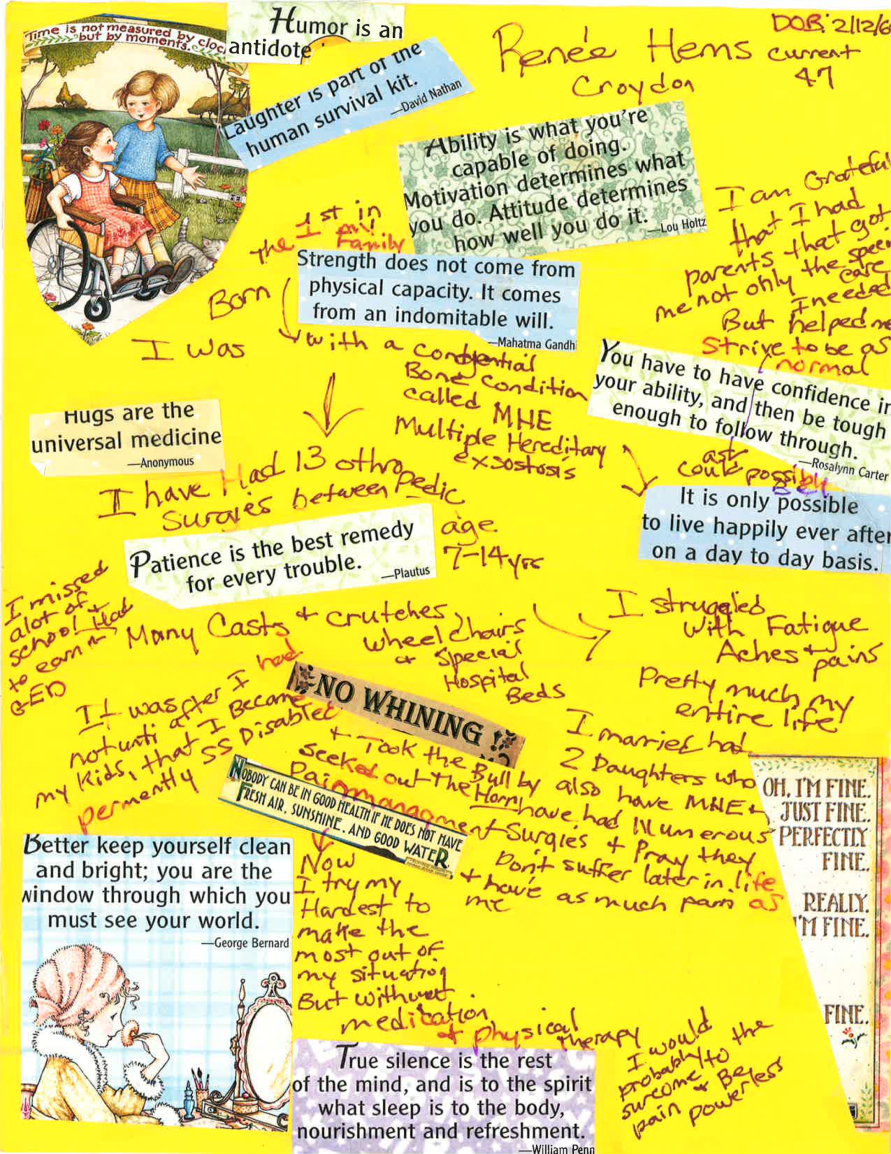 A yellow post-it note with a list of notes written on it. The notes are written in black ink and are arranged in a grid-like pattern. The top left corner of the note has a cartoon illustration of two children a boy and a girl sitting on a bench and talking to each other. The boy is holding a book and the girl is sitting next to him. The text on the note reads "Humor is an anti-humor" and "I was the universal medicine. I have the best remedy for every trouble."<br /><br />The note on the right side of the image has a note that reads "No whining." Below the note there is a note with the same text as the one on the left. The note is written in a cursive font and is surrounded by a yellow border.<br /><br />At the bottom right corner there are two illustrations of a girl and a boy. The girl is wearing a pink dress and the boy is wearing blue overalls. They are both smiling and appear to be enjoying each other's company. The background is a light blue color.