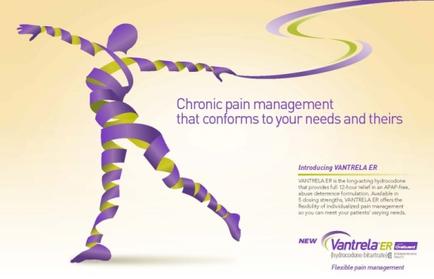 An advertisement for cantrell ER a flexible pain management company. The background is a light yellow color and the text is in black. The text reads "Chronic pain management that conforms to your needs and theirs" and "Introducing cantrell ER". In the center of the image there is an illustration of a person in a yoga pose with their arms stretched out to the sides and their legs bent at the knees. The person is made up of purple and green ribbons creating a spiral-like pattern. The ribbons are arranged in a way that creates a sense of movement and energy. The overall design of the advertisement is modern and eye-catching with a focus on the person and the ribbons.
