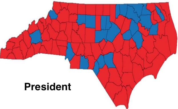 A map of the United States of America with the majority of the states in red and blue. The map is color-coded with each state having a different color - red blue and gray. The red states are darker in color while the blue states are lighter in color. The gray states are scattered throughout the map with some areas being darker and others being lighter. The word "President" is written in black at the bottom of the image.