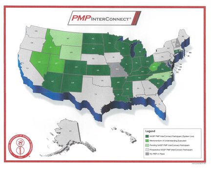 A map of the United States of America with each state outlined in green and blue. The map is color-coded to show the percentage of people living in each state with the majority of the states in green representing the highest percentage and the majority in blue representing the lowest percentage. The map also includes a legend that explains the different colors used in the map. The colors range from light green to dark blue with some areas in darker blue representing higher percentages and others in light green representing lower percentages. The legend also includes information about the PMP Interconnect program which is a program that provides information on how to connect with PMP interconnects in the US. The image also has a red border around the edges with a logo of the company in the top left corner.