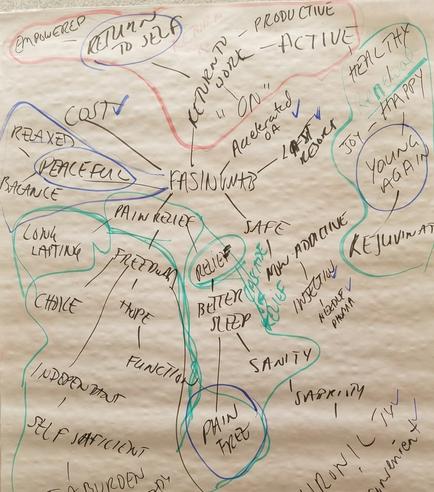 A mind map or flowchart that is drawn on a piece of paper. The mind map is made up of various lines and shapes that represent different aspects of a person's life cycle. The lines are colored in different shades of blue green and pink and the shapes are arranged in a circular pattern. The mind map appears to be a visual representation of the different stages of a life cycle with each stage represented by a different color and labeled with a different word or phrase. The words are written in a different font and size and some of them are overlapping each other to create a sense of depth and dimension. The colors used in the mind map are mostly shades of pink blue and green with some hints of yellow and orange. The overall mood of the image is peaceful and contemplative as if the person is deep in thought about their life cycle and is reflecting on the various aspects of life.