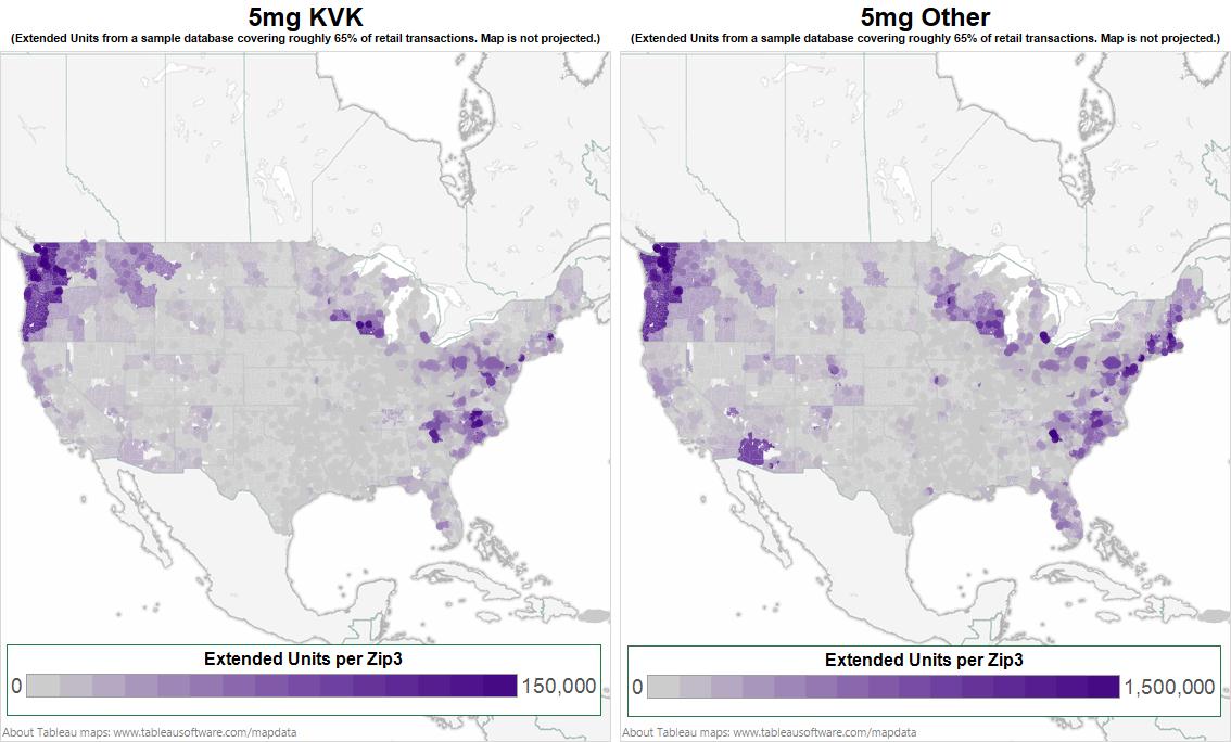 A map of the United States showing the percentage of extended units per zip in each state. The map is divided into two sections with the left side showing the expanded units and the right side showing an extended units.<br /><br />The map is color-coded with each state having a different color - purple gray and white. The purple area represents the extended units while the gray area represents an extended unit. The gray area shows the extended unit which is 150000 and the white area is 1500000. The text on the map reads "Extended Units per Zip" and "5mg KVK".<br /><br />There is also a legend at the bottom of the map that explains the different colors used in the map. The colors range from light purple to dark purple with some areas being darker and others being lighter. The legend also mentions that the map is not projected as indicated by the text at the top of the image.