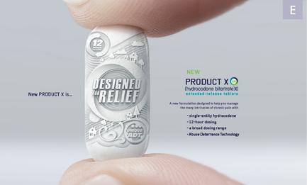 A close-up of a person's finger holding a white pill. The pill has a label on it that reads "DESIGNED RELIEF" in bold black letters. Below the label there is an illustration of a cityscape with buildings trees and a blue sky. The label also has the number "12" in the center indicating that the pill is a 12-month-old product. On the right side of the image there are three bullet points that explain the product's features. The first bullet point states that it is a new product X the second bullet point mentions that it contains hydrochloroquine hydrochloride and the third bullet point discusses the benefits of using the product. The background is blurred so the focus is on the pill and the text. The text is in a modern sans-serif font and is centered on the image.