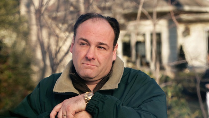 A portrait of a middle-aged man with short dark hair and a serious expression on his face. He is wearing a green jacket with a beige collar and a gold watch on his left wrist. His arms are crossed in front of him and he is looking directly at the camera. In the background there is a blurred image of a house and trees. The overall mood of the image is somber and contemplative.