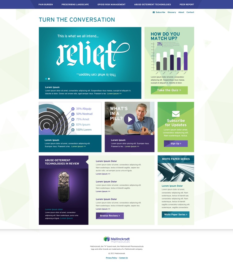 A screenshot of a website homepage for a company called Relief. The website has a blue and white color scheme with a modern and professional design. The top of the page has a navigation bar with the company's logo and contact information. Below the navigation bar there is a navigation menu with options such as "Turn the conversation" "Relief" "How do you match up?" "Take the quiz" and "Subscribe for updates". <br /><br />The main content area of the website is divided into six sections each with a different color scheme. The first section has a title that reads "This is what we all want" and a brief description of the company. The second section has an image of a person sitting at a desk with a laptop and a book and the third section has images of a brain and a graph. The fourth section has information about the company and its services. The fifth section has links to various social media platforms such as Facebook Twitter Instagram and LinkedIn.<br /><br />Overall the website appears to be user-friendly and easy to navigate with a clean and organized layout.