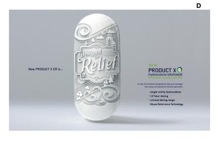 A 3D rendering of an oval-shaped object with a white background. The object appears to be made of a smooth glossy material and has a textured surface. The text on the object reads "Designed Relief" in a bold cursive font. Below the text there is a smaller text that reads "New PRODUCT X ER is..." in a smaller font. On the right side of the image there are two smaller text boxes that read "NEW PRODUCT X" and "Product X" respectively. The first box on the left box has a description of the product which states that it is a new product designed to help people manage their stress and anxiety. The second box has an image of a cityscape with buildings and trees and the third box has information about the product's features. The overall design of the object is modern and minimalist with a focus on the text and images.