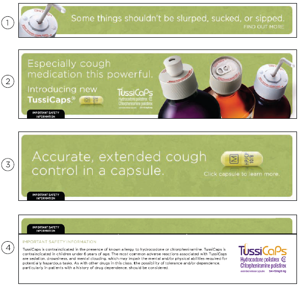 An infographic that explains the benefits of TussiCaps. It has three sections each with a different color background and text. <br /><br />The first section is titled "Some things shouldn't be slurped sucked or sipped. Especially cough medication this powerful. Introducing new TussiCaps." The second section is labeled "Accurate extended cough control in a capsule." The third section has a label that reads "Click capsule to learn more."<br /><br />At the bottom of the infographic there is a brief description of the product which states that it is an important safety information. The label also mentions that the product is made with natural ingredients and is suitable for use in a variety of applications.<br /><br />Overall the infographic provides information about the product and its benefits.