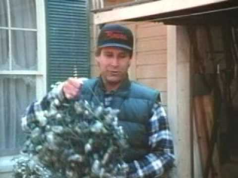 A man standing in front of a house. He is wearing a blue plaid shirt and a black baseball cap with a red logo on it. He has a green vest over his shirt and is holding a bunch of white flowers in his hands. The man appears to be looking at the camera with a serious expression on his face. The house has a window with green shutters and there is a wooden door in the background.