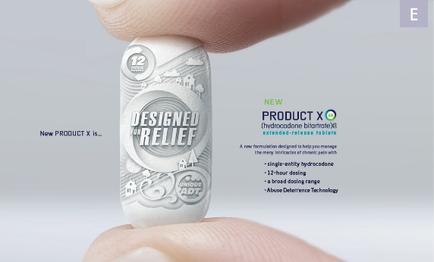 A close-up of a person's finger holding a white pill. The pill is round and has a label on it that reads "DESIGNED RELIEF" in bold black letters. The label also has an illustration of a cityscape with buildings and trees in the background. Below the illustration there is text that explains the product's features and benefits. On the right side of the image there are three bullet points that explain the product. The first bullet point reads "New PRODUCT X" and the second bullet point states that it is a new product X. The third bullet point mentions that the product is made with hydrochloroquine hydrochloride which is a hydrochloric acid that helps to reduce the appearance of wrinkles and fine lines on the skin. The fourth bullet point explains that it can be used to reduce inflammation and improve the overall health of the pill. Overall the image appears to be an advertisement for a product called "Designed Relief".